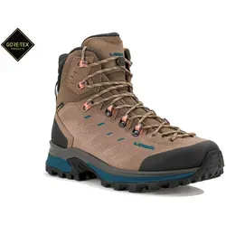 Lowa Randir GTX Mid Ws Damen (Stein/Petrol), 41.5 EU - Wanderschuhe für Damen mit LOWA DYNAPU Zwischensohle, ideal für Bergwanderungen und sportliche Aktivitäten in der Natur.