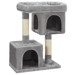 Feandrea Kratzbaum 84 cm für große Katzen - Aktivitätskratzbaum mit großer Plattform und 2 Katzenhöhlen, ideal für große Katzen bis 7 kg. Robuste Bauweise sorgt für Stabilität und Sicherheit beim Spielen und Entspannen.
