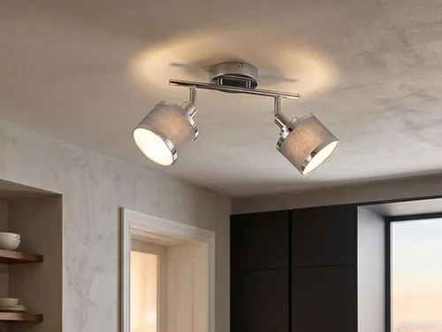 TRIO-Leuchten Deckenspot AROSA 2-flammig - Strahler in modernem Design mit dreh- und schwenkbaren Spots für gezielte Lichtausrichtung, ideal für Wohnzimmer, Schlafzimmer und Flur.