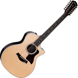 Taylor 454ce 12-Saitige Gitarre - Western Gitarre mit komfortablem Spielgefühl, glänzendem Korpus aus indischem Palisander und obertonreicher Sitka-Fichtendecke für einen einzigartigen Klang.