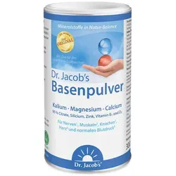 Dr. Jacob's Basenpulver Original Basen-Citrat-Mineralstoffe - Nahrungsergänzungsmittel zur basischen Ernährung, enthält organische Mineralstoffe auf Citrat-Basis und gleicht die Säurelast von 800 g Obst und Gemüse mit nur 1 Messlöffel aus.