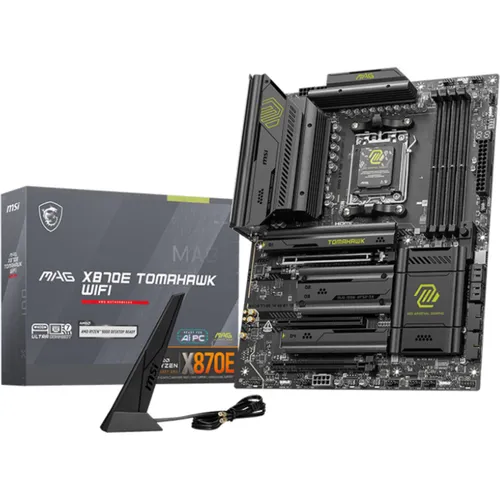 MSI MAG X870E TOMAHAWK WiFi - Hochleistungs-Mainboard - ATX Mainboard mit AMD X870E Chipset, ideal für Gaming und leistungsstarke Systeme, ausgestattet mit WiFi für eine schnelle und stabile Verbindung.
