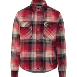 Rokker Houston Hemd/Textiljacke - Rot/Beige/Schwarz - XL - Motorradjacke im exklusiven ROKKER-Karo-Design, mit hoch abriebfestem Material und integriertem Protektoren-System für optimalen Schutz und Komfort bei jeder Fahrt.