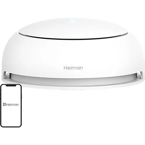 Heiman HM2SA-1W Interlinked Funk-Rauchwarnmelder - Rauchmelder mit photoelektrischer Technologie für effektive Gefahrenerkennung, langlebiger Batteriebetrieb bis zu 10 Jahre und mobile App zur Fernüberwachung.