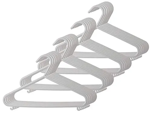 BIECO ArtN 90032152 Baby-Kleiderbügel für Babys aus Kunststoff für die Länge des Schranks 29,5 cm, 32 Stück, grau, schmal, ArtN 90032152