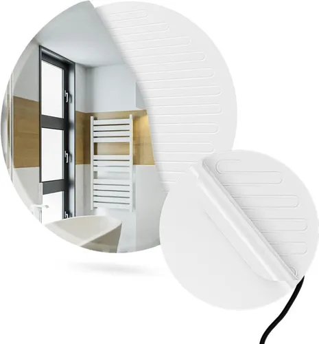 Termofol Heizfolie 230v unter Wandspiegel - Heizmatte Anti-Dampf fur Badezimmer - Badspiegel Heizung Elektrisch - Spiegelheizung Wandheizung Folie - Oval - ⌀ 30 cm((30W)
