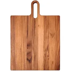 TeakHaus Servierbrett BISTRO Teakholz Rechteckig – 47 cm mit Griff - Das große, rechteckige Servierbrett von TeakHaus überzeugt mit 47 x 36 cm und einer Dicke von 2 cm. Ideal für Käse, Snacks oder als Schneidebrett. Hergestellt aus FSC®-zertifiziertem Teakholz für nachhaltigen Genuss.