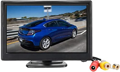 Padarsey 5 Inch Zoll TFT LCD Car Color Rear View Monitor Screen for Parking Rear View Backup Camera with 2 Optional Bracket(Sauger Mount und Normal Adhesive Stand)