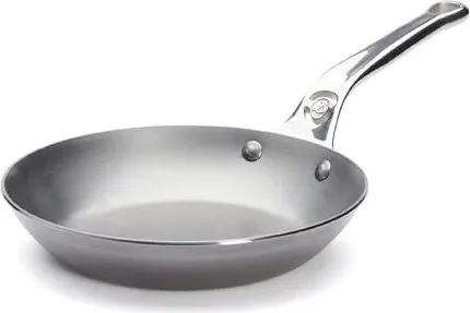 de Buyer Bratpfanne aus Eisen Mineral B Pro Ø20 cm - Silber - Pfanne für alle Herdarten mit Bienenwachs-Beschichtung, ideal zum Karamelisieren und scharfen Anbraten, besonders langlebig und pflegeleicht.