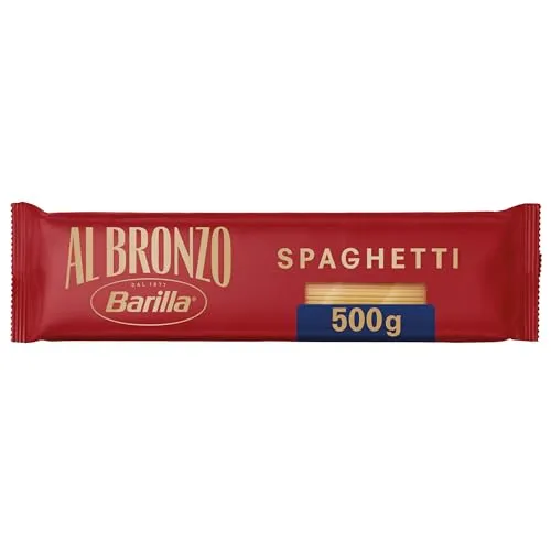 Barilla Pasta Al Bronzo Spaghetti 1x500g I aus Bronze-Formen, Saucenhaftung auf die italienische Art, 100 Prozent hochwertiger Hartweizen