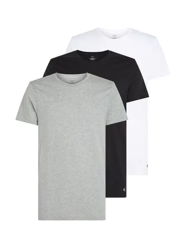 Calvin Klein Underwear T-Shirt "S/S CREW NECK 3PK" - T-Shirts im 3er-Pack, kombinierbar in Black/White/Grey, mit Logostickerei und angenehmem Jersey für höchsten Tragekomfort.
