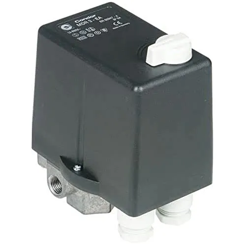 Aircraft Druckschalter CONDOR MDR 3 / 6,3-10 A / 11 bar - Luftkompressoren-Zubehör mit einstellbarem Ein- und Ausschaltdruck, ideal für präzise Druckkontrolle und zuverlässige Leistung.