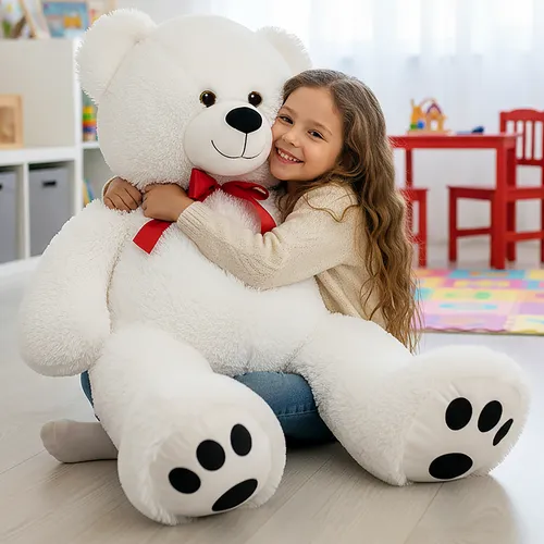 monzana Kuscheltier Deuba Teddybär L - XXXL 50-175cm - Kuscheltiere in verschiedenen Farben, weiches Fell mit Schleife, ideal zum Kuscheln und Spielen für alle Altersgruppen.