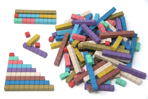 Wissner® aktiv lernen Lernspielzeug Rechenstäbe in 10 Montessori-Farben - Gesellschaftsspiel zur Förderung von Mathematik- und Farbverständnis, ideal für Kinder ab 3 Jahren, Made in Germany und sicher mit hochwertigen Materialien.