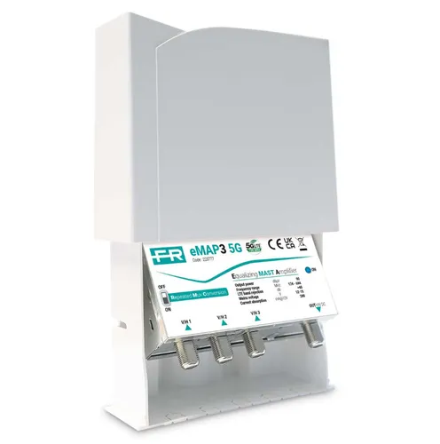 Fracarro eMAP3 5G 4.2W 12-15V grau - 223777 - Hochwertige Centralini TV Antenne mit einem einzigen Ausgang. Ideal für den Empfang von VHF-Signalen. Kompakte Bauweise und zuverlässige Verbindung über BNC.