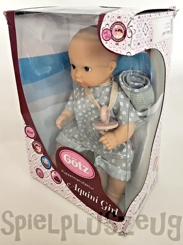 Götz 2253045 Aquini Girl Avocado Puppe - 33 cm Badepuppe ohne Haare, 100% wasserdicht mit 6-teiligem Zubehörset für kreativen Spielspaß
