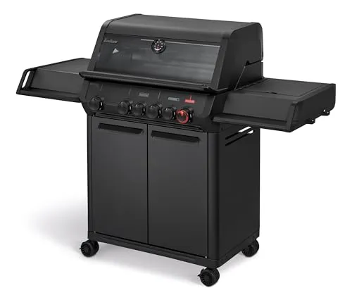 Enders Monroe Pro 4 SIKR Turbo Shadow Gasgrill mit 4 Brennern - Vielseitiger Gasgrill mit HEAT RANGETM für präzise Temperaturkontrolle, TURBO ZONETM für hohe Hitze und SWITCH GRIDTM für flexibles Grillen. Ideal für Grillenthusiasten, die mehr erwarten!