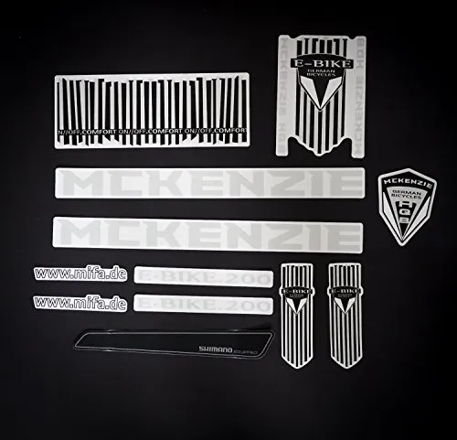Fahrrad Rahmen Aufkleber Schriftzug Frame Sticker Set Decal Bike silber Design