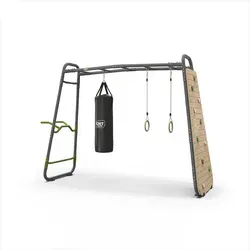 EXIT GetSet monkeybar MB220 - Spiel- und Fitnessgerät - Spielplätze - Das EXIT GetSet MB220 bietet vielfältige Outdoor-Aktivitäten mit enthaltenem Zubehör wie Push-up-Stange, Dip Station und Kletterwand für ganzheitliches Training.