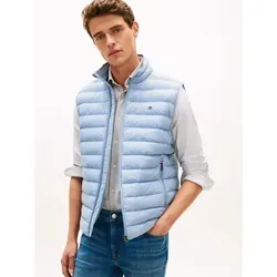 Tommy Hilfiger Steppweste "Packable Recycled Vest" für Herren, Gr. L, Brisk Blau - Stylische Steppweste für Herren von Tommy Hilfiger, ideal für kühle Tage. Leichtes Material, hüftlang mit Reißverschlusstaschen und Logostickerei. Perfekt für einen modernen Layering-Look.