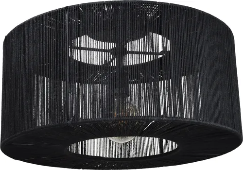 Urban Interiors Deckenleuchte Trommel Jute Schwarz Ø45 - Die Urban Interiors Deckenleuchte aus Jute sorgt für eine warme, einladende Atmosphäre. Mit ihrem halboffenen Design und der E27-Fassung ist sie ideal für stilvolle Räume. Perfekt für ein gemütliches Ambiente!