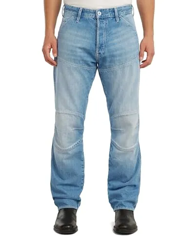 G-Star Elwood 3D Regular Jeans für Herren, Blau (Vintage mayin) - Moderne 3D-Jeans mit Knopfverschluss und praktischen Taschen, ideal für lässige Looks und höchsten Tragekomfort.