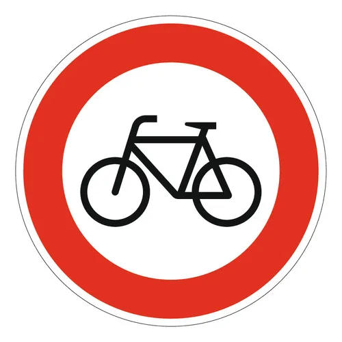Adco Verkehrszeichen 254 Ronde 600 mm Verbot für Radfahrer RAL-Gütezeichen Folie RA1