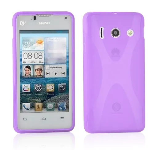 Cadorabo Hülle für Huawei Ascend Y300 in Flieder VIOLETT – Handyhülle aus flexiblem TPU Silikon – Silikonhülle Schutzhülle Ultra Slim Soft Back Cover Case Bumper