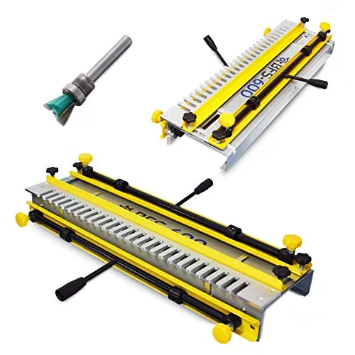 BAMATO Zinkenfrässchablone BFS-600 - Fräsmaschinen für präzise Schwalbenschwanzverbindungen, inklusive Fräser und ½“ Schablone, mit Schnellspannsystem für einfache Handhabung und Montage.