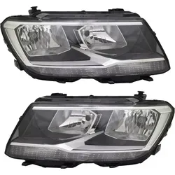 TYC Scheinwerfer Set für VW Tiguan 2 AD (2016-) - Frontscheinwerfer Set für VW Tiguan 2 (2016-), inklusive Stellmotoren für elektrische Leuchtweitenregulierung und Tagfahrlicht-Funktion, eintragungsfrei mit E-Prüfzeichen.