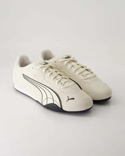 PUMA Catch Sneakers für Erwachsene 44.5, Alpine Snow Black White - Damen-Sneaker mit regulärer Breite, abgerundetem Zehentyp und schnürbarem Verschluss – ideal für Komfort und Stil im Alltag.