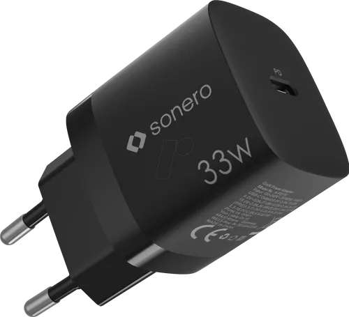 SON X-PS110 - USB-Ladegerät, 33 W, GaN, PD, 1x USB-C, schwarz
