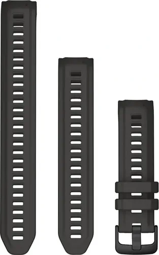 Garmin Wechselarmband Silikon - 20 mm Graphit - Uhren-Zubehör für Garmin Instinct-Smartwatches, strapazierfähig und ideal für Trekking, Wassersport und Freizeitaktivitäten.