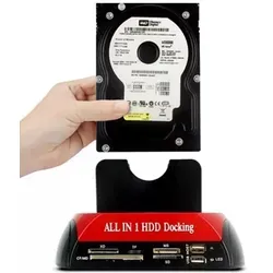 Retoo Festplatten Docking Station USB 3.0 - Vielseitige Dockingstation für 2,5" und 3,5" HDD/SSD mit One Touch Backup. Schnelle Datenübertragung dank USB 3.0 und Plug&Play-Funktionalität. Ideal für sichere Datensicherung und einfache Handhabung.