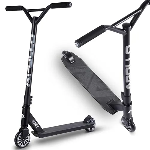 Apollo Stuntscooter Gravity - Robuster Fun-Kickscooter für Kinder und Teenager - Stuntscooter für Kinder ab 6 Jahren mit hoher Belastbarkeit bis 100 kg. Ideal für Skateparks und Straßen, überzeugt durch Sicherheit, exzellente Fahreigenschaften und stylisches Design.