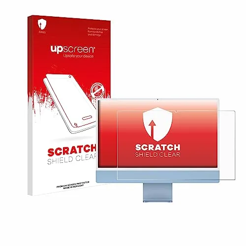 upscreen Schutzfolie für Apple iMac 24" 2021-2024 – Made in Germany, Kristall-klar, Kratzschutz, Anti-Fingerprint