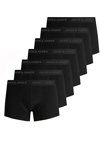 JACK & JONES Herren JACBELMO Trunks 7 Pack, Black/Logo Pirate Black, M