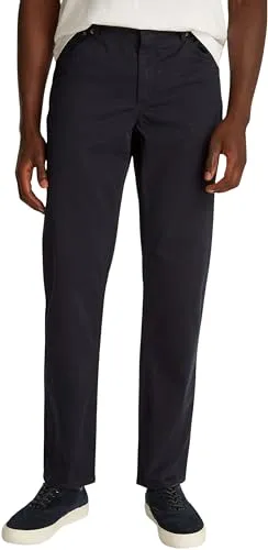Tommy Hilfiger Herren Hose Denton Cotton Satin Straight Leg, Blau - Zeitlose Tommy Hilfiger Chino Hose im 5-Pocket-Style, bietet hohen Tragekomfort und optimale Passform durch Stretchanteil – ideal für Büro und Freizeit.