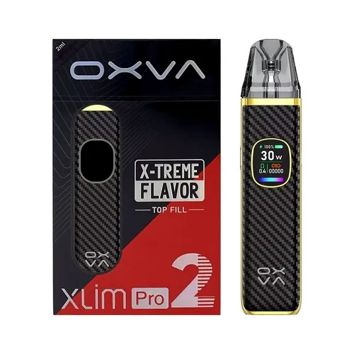 OXVA Xlim Pro 2 Black Carbon E-Zigarette, befüllbares Pod-System