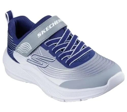 Sneaker SKECHERS "MICROSPEC ADVANCE" für Kinder, Gr. 27, Blau - Sportliche Sneaker aus Lederimitat und Textil mit Klettverschluss, ideal für aktive Kinder. Ausgestattet mit Skechers Air-Cooled Goga Mat für Komfort und Dämpfung.