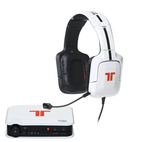 Tritton 720+ Konsole 7.1 Surround Gaming Headset - Headset mit Dolby 3D-Audio für PS4, PS5 und PC. Genießen Sie immersiven Surround Sound und Komfort durch einstellbaren Kopfbügel und geräuschabschirmende Ohrmuscheln.