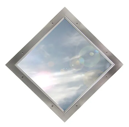 Edelstahl Bullauge TBAK-260 BS Quadrat Klarglas - Innentür-Bullauge mit 4 mm Sicherheitsglas, ideal für Türen ab 38 mm, rostfreier Edelstahl und modernes Design für individuelle Akzente in Wohnräumen, Gärten oder Wohnmobilen.