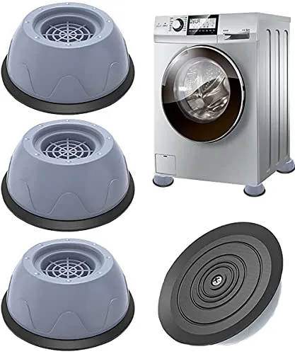 Waschmaschine Füße Pad Fußpolster 4 Stück Universal Anti Vibration Waschmaschine Füße [Vibrationsdämpfer]Anti Rutsch Gummi-Fußpolster Schwingungsdämpfer Antirutschmatte für Waschmaschinen und Trockner