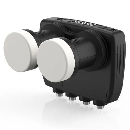 DUR-line 6 Monoblock Quad LNB - Astra 19,2 E + Hotbird 13 E, ideal für 4 Teilnehmer mit Full HD und wetterfestem Design