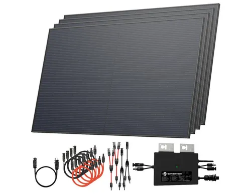Solarway® Balkonkraftwerk 2000W - Komplettset mit 800W Wechselrichter - Netzgebundene Photovoltaikanlagen mit 500W bifazialen Solarmodulen für maximale Energieausbeute und einfache Installation durch Steckdose.