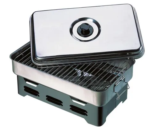 Cormoran Tischräucherofen Edelstahl - Der perfekte Räuchergrill für Genießer - Räucherofen aus Edelstahl, ideal für schmackhaftes Räuchern von Fisch und Fleisch, kompakt und leicht zu bedienen.