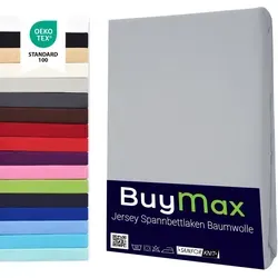 Buymax Spannbettlaken 2er Set – 100% Baumwolle, Pflegeleicht & Atmungsaktiv - Hochwertige Spannbettlaken aus 100% Baumwolle im Doppelpack. Rundumgummi für perfekten Sitz und pflegeleicht bei 60°C. Ideal für Matratzen bis 25 cm Höhe, erhältlich in verschiedenen Farben.