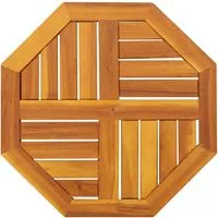 vidaXL Achteckige Tischplatte 50x50 cm aus Massivholz Akazie - Zubehör für Möbel: Hochwertige Tischplatte aus langlebigem Akazienholz, ideal zur Auffrischung deines Gartentisches mit rustikalem Design und pflegeleichter Oberfläche.