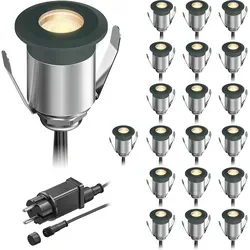ledscom.de LED Boden-Einbauleuchte BINO, anthrazit, IP67, 32mm Ø, warmweiß, 20er Set - Robuste LED Bodeneinbauleuchte für den Außenbereich. Mit hochwertigem Edelstahl und widerstandsfähiger Glasabdeckung bietet sie langlebige Qualität. Energieeffizient und einfach zu installieren – ideal für stilvolle Akzente in Ihrem Garten.