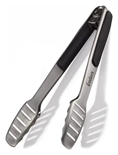 Enders® Grillzange mit Lock-Funktion aus Edelstahl, 35 cm - Robuste Grillzange aus Edelstahl mit rutschfestem Griff und Lock-Funktion für sicheres Handling. Ideal für das Grillzubehör und bequemes Arbeiten am Grill.